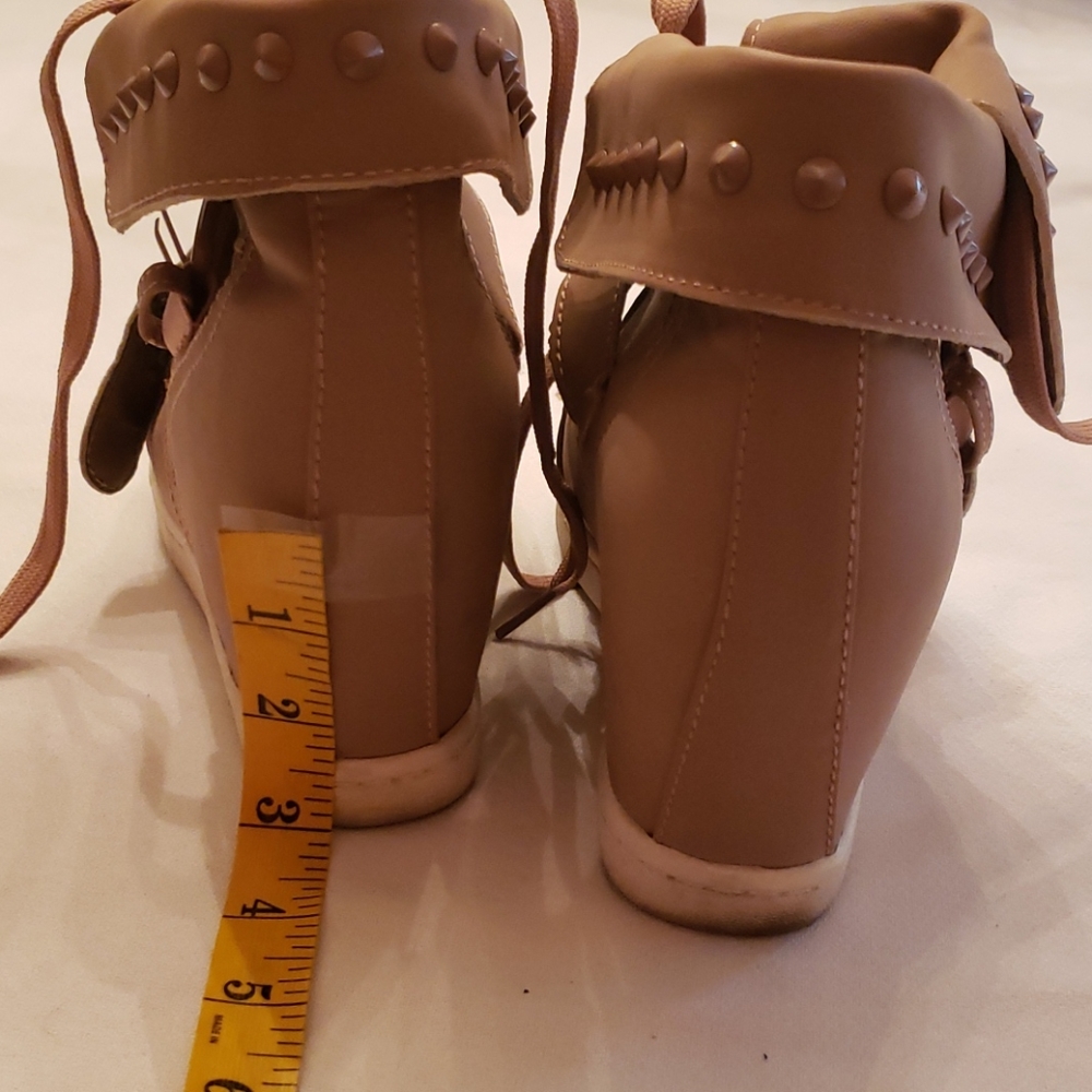 Charlotte russe wedge heel lace up shoes - Picture 5 of 7